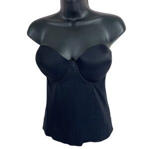 Sophie B Elegant Black Strapless Bustier size large